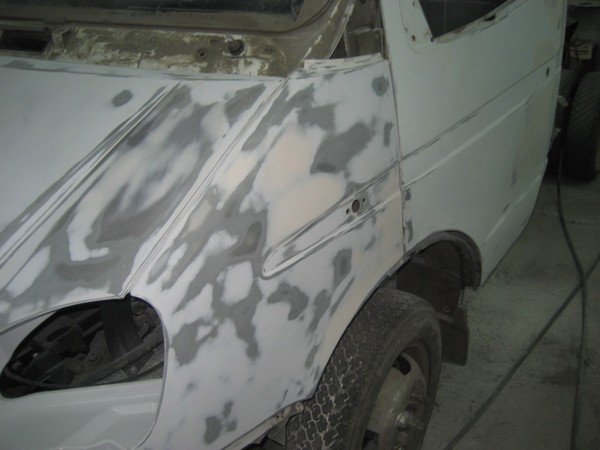 Подготовка кузова дляпокраски Газели